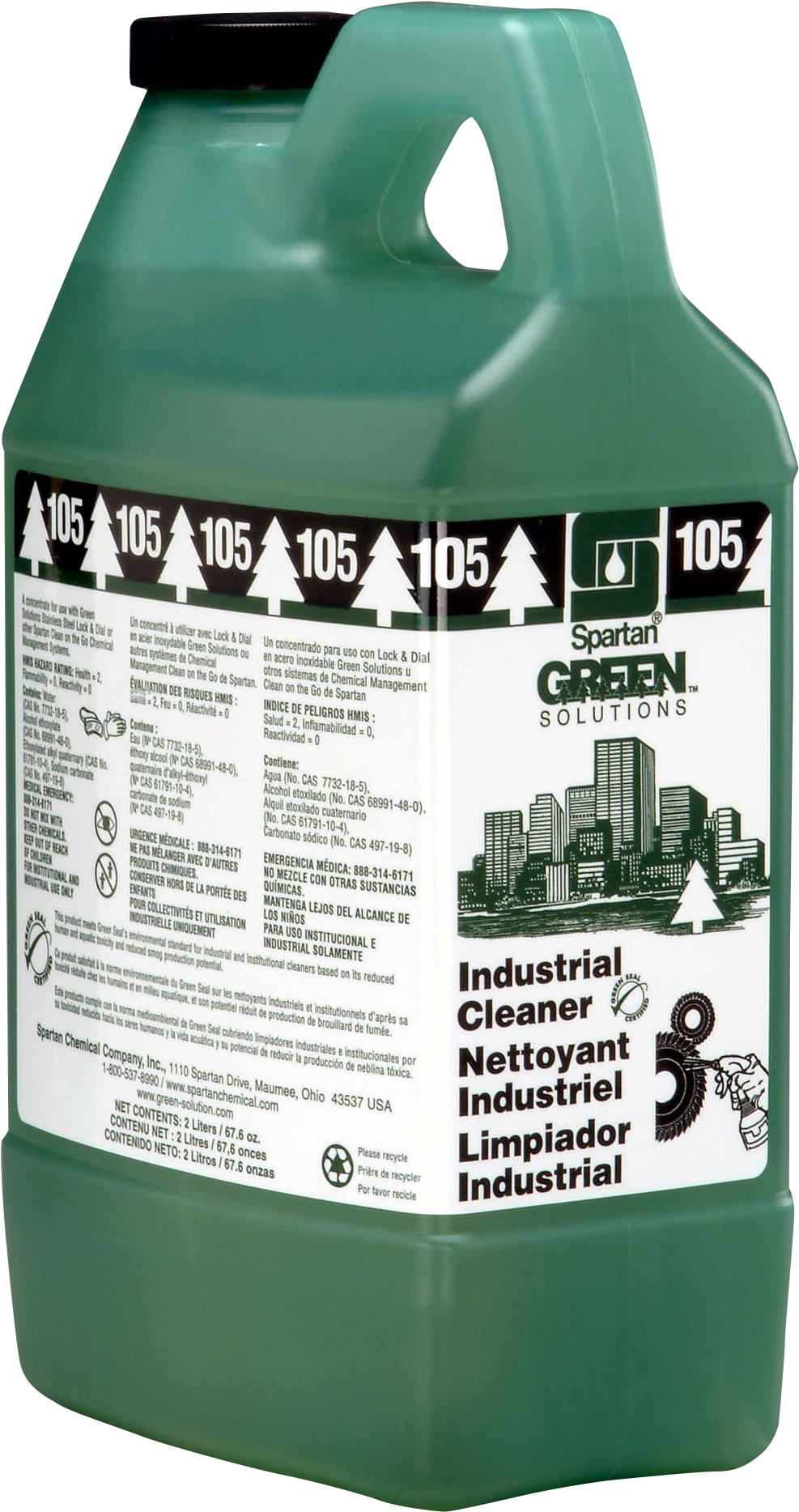 351502 Green Solutions Industrial Cleaner 105 - Chemical 101 (1468x2055), Png Download