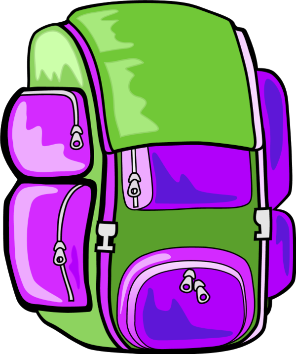 Backpack - Backpack Clip Art (600x717), Png Download