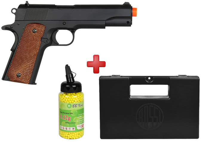 Pistola Airsoft Spring 1911-a1 Full Metal Case (680x475), Png Download