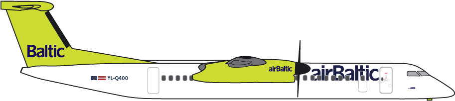 Bombardier Q400 Nextgen - Narrow-body Aircraft (1400x610), Png Download