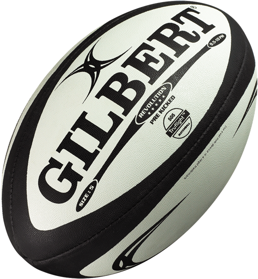 Black Gilbert Rugby Ball (600x600), Png Download