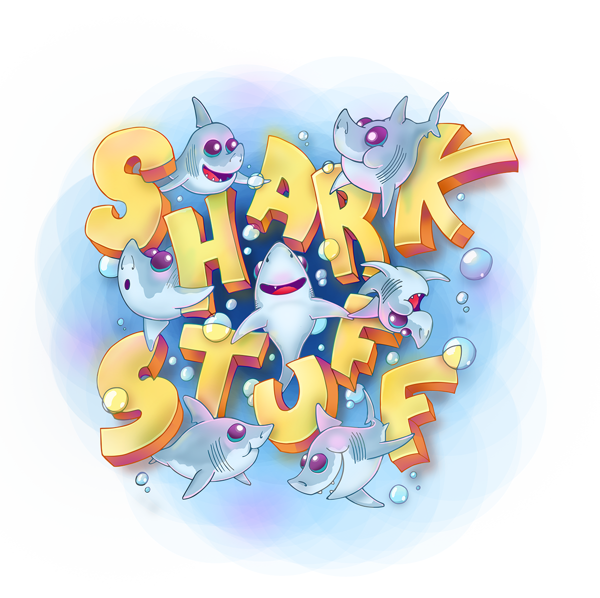 Porbeagle Shark Cartoons - Cartoon (1200x1197), Png Download