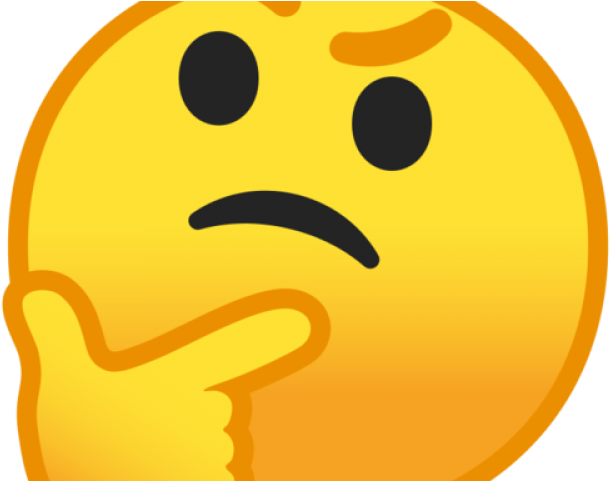 Emoji Face Clipart Regular Face - Thinking Face Emoji (640x480), Png Download
