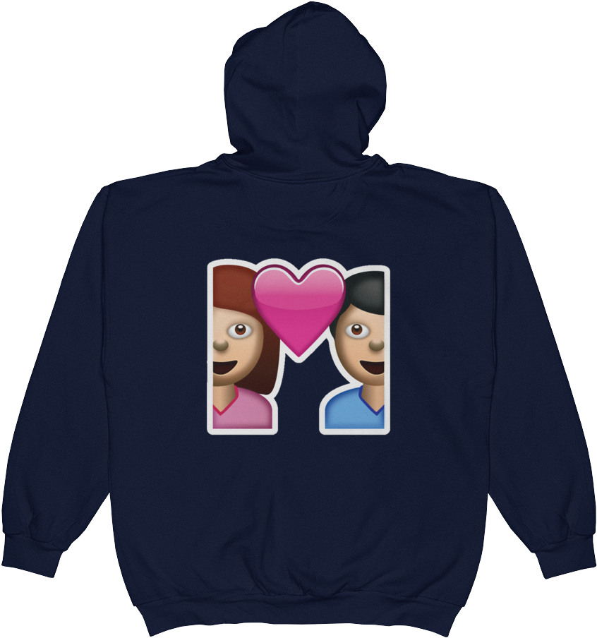 Emoji Zip Hoodie - Sweatshirt (1000x1000), Png Download