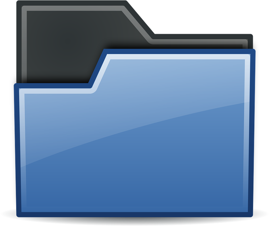 Folder Icons Blue - Blue Folder Icon (888x720), Png Download