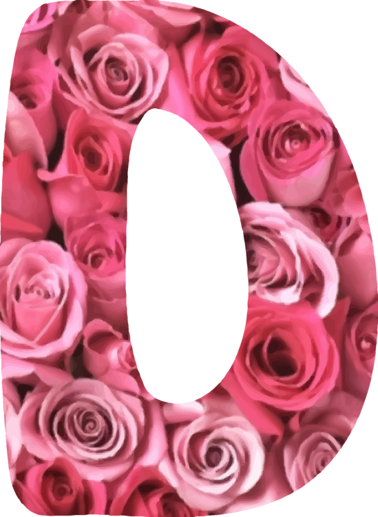 Garden Roses Alphabet Letter Flower - Free Rose Flower Letter B (549x750), Png Download