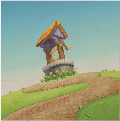 Wishing Well Wood Art - Tree (631x631), Png Download