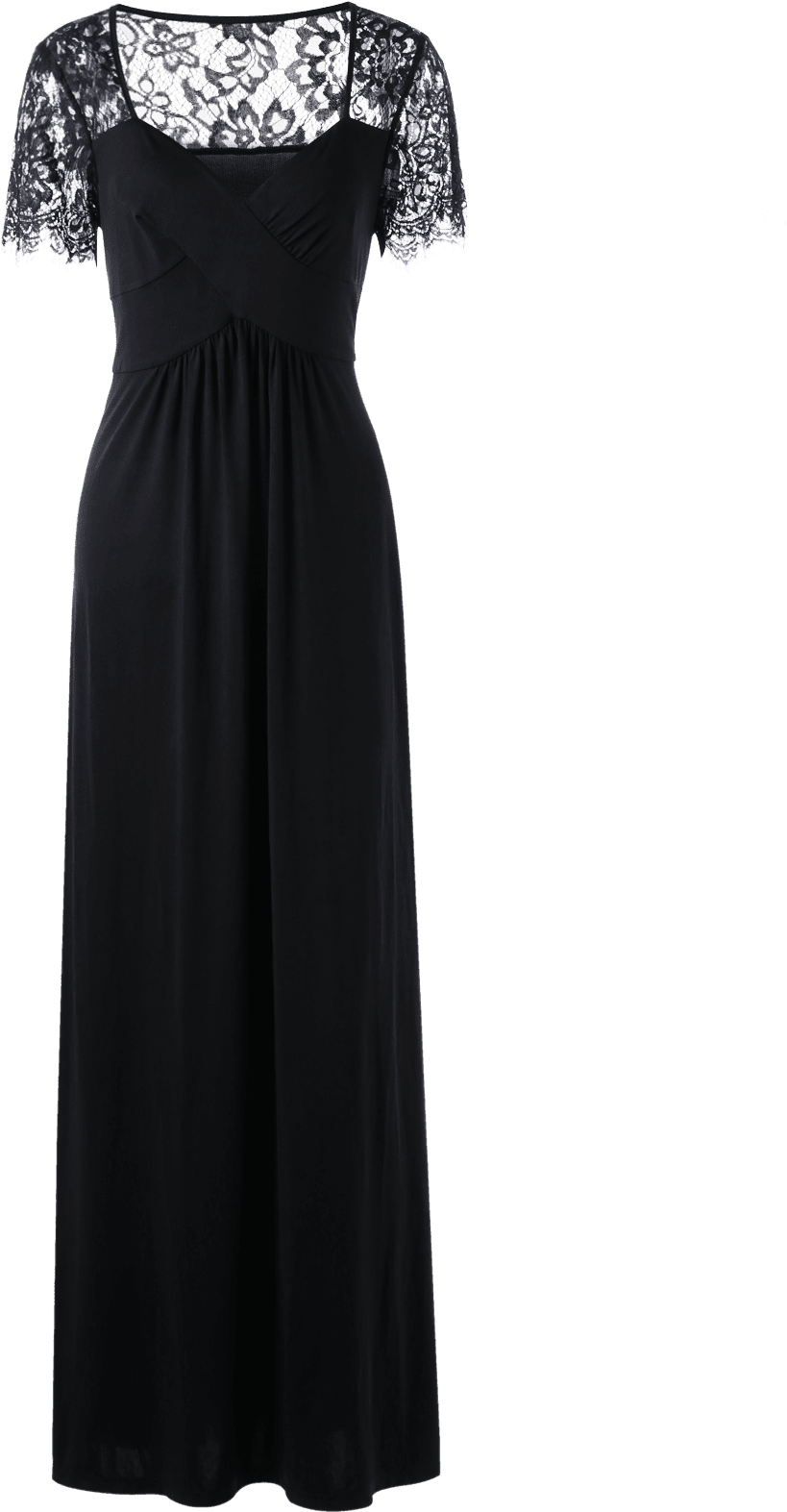 Dropship Plus Size Empire Waist Lace Panel Dress To - Dress (1200x1596), Png Download