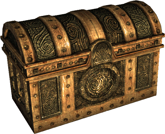 Sr Icon Cont Chest 04 - Skyrim Chest Png (600x600), Png Download