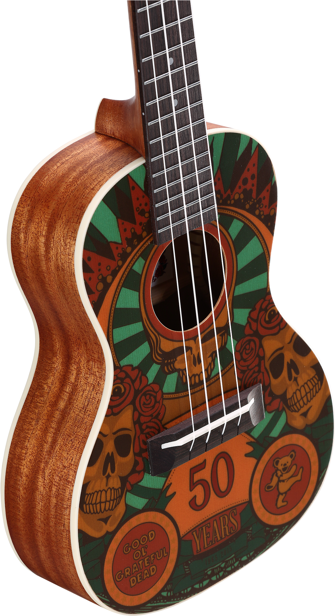 The Alvarez Grateful Dead - Alvarez Grateful Dead Ukulele Roses (1840x2000), Png Download