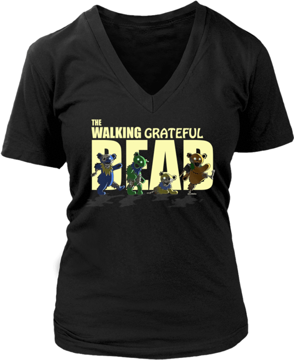 The Walking Grateful Dead Marching Dancing Bear Womens - Active Shirt (900x900), Png Download