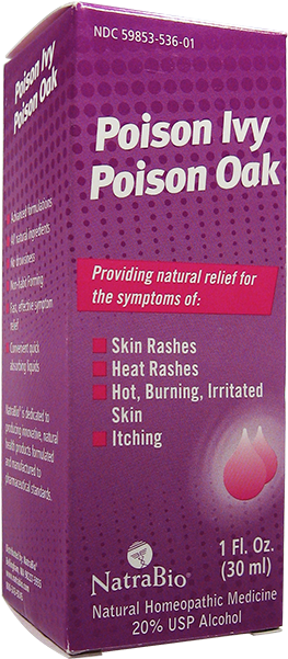 Natra Bio Poison Ivy Poison Oak 1 Bottle 1 Oz - Box (650x650), Png Download