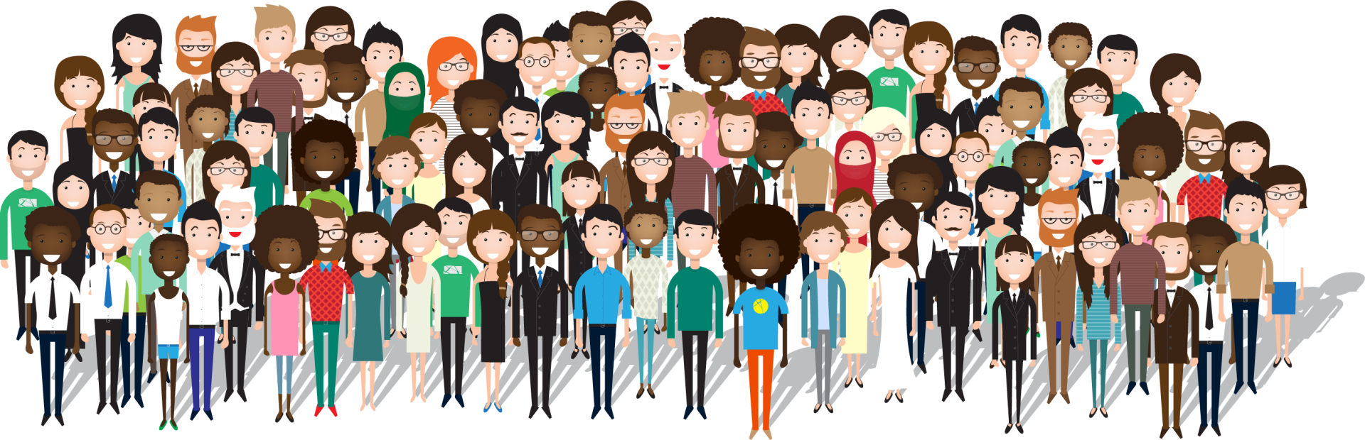 The Clock Had Been Ticking Down To That Day Since Last - Cartoon Buildings And People (1920x620), Png Download