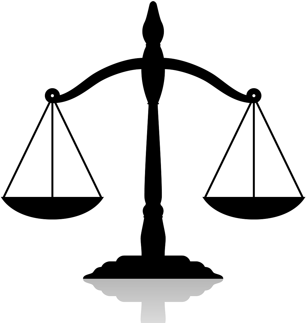 Legal Scales Of Justice Judge - Balance Clipart (1280x1280), Png Download