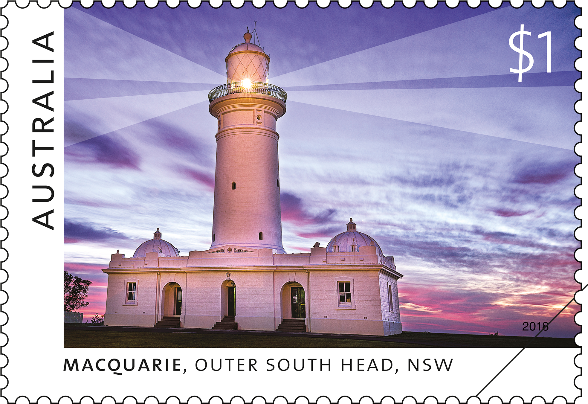 $1 Stamp, Macquarie Lighthouse, Outer South Head - Lighthouse (2400x1350), Png Download