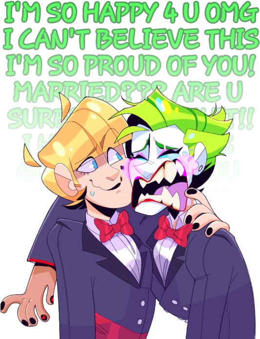 Omg Joker Did You Cry During The Wedding - Cartoon (540x703), Png Download