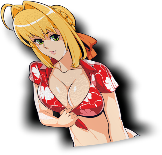 Sundate Saber Peeker Sticker - Cartoon (1280x1280), Png Download