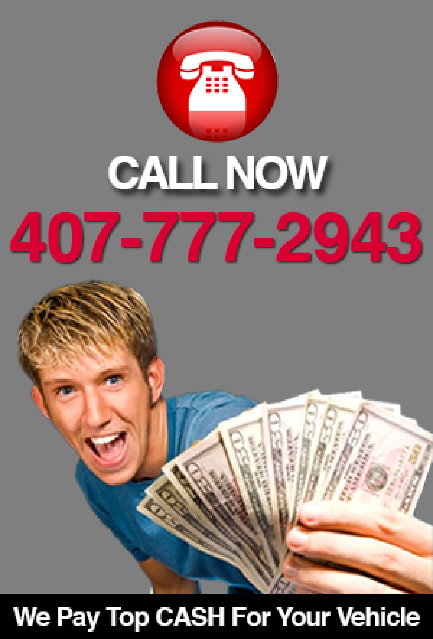 Cash For Junk Cars 407 777 - Cash (1400x2067), Png Download