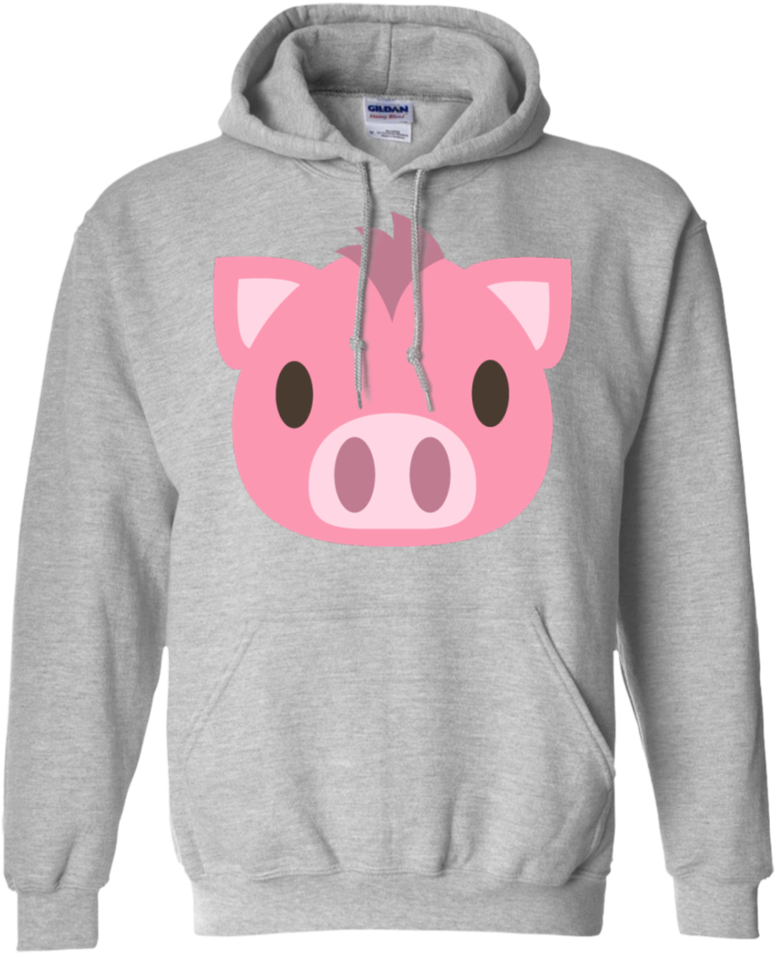 Pig Face Emoji Hoodie - Sweatshirt (960x960), Png Download
