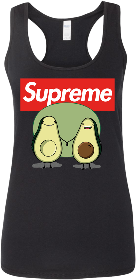 Pregnant Avocados Supreme Shirt G645rl Gildan Ladies - Supreme (1155x1155), Png Download
