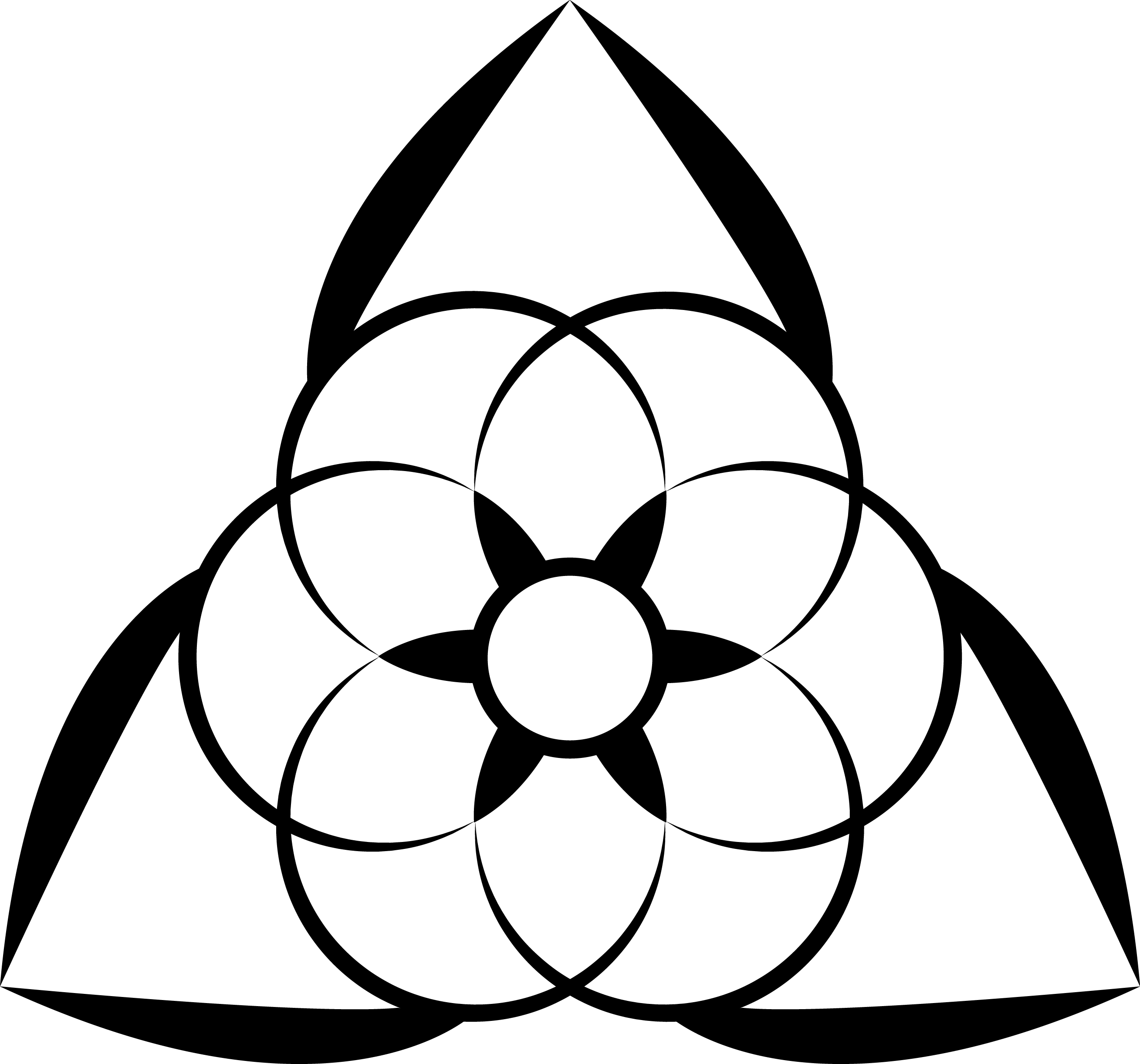 Alchemy Drawing Black Magic - Seeds Of Life Symbol (2617x2444), Png Download