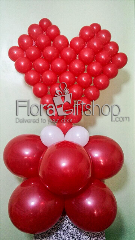 Hot Red Heart Balloons - Balloon (560x800), Png Download