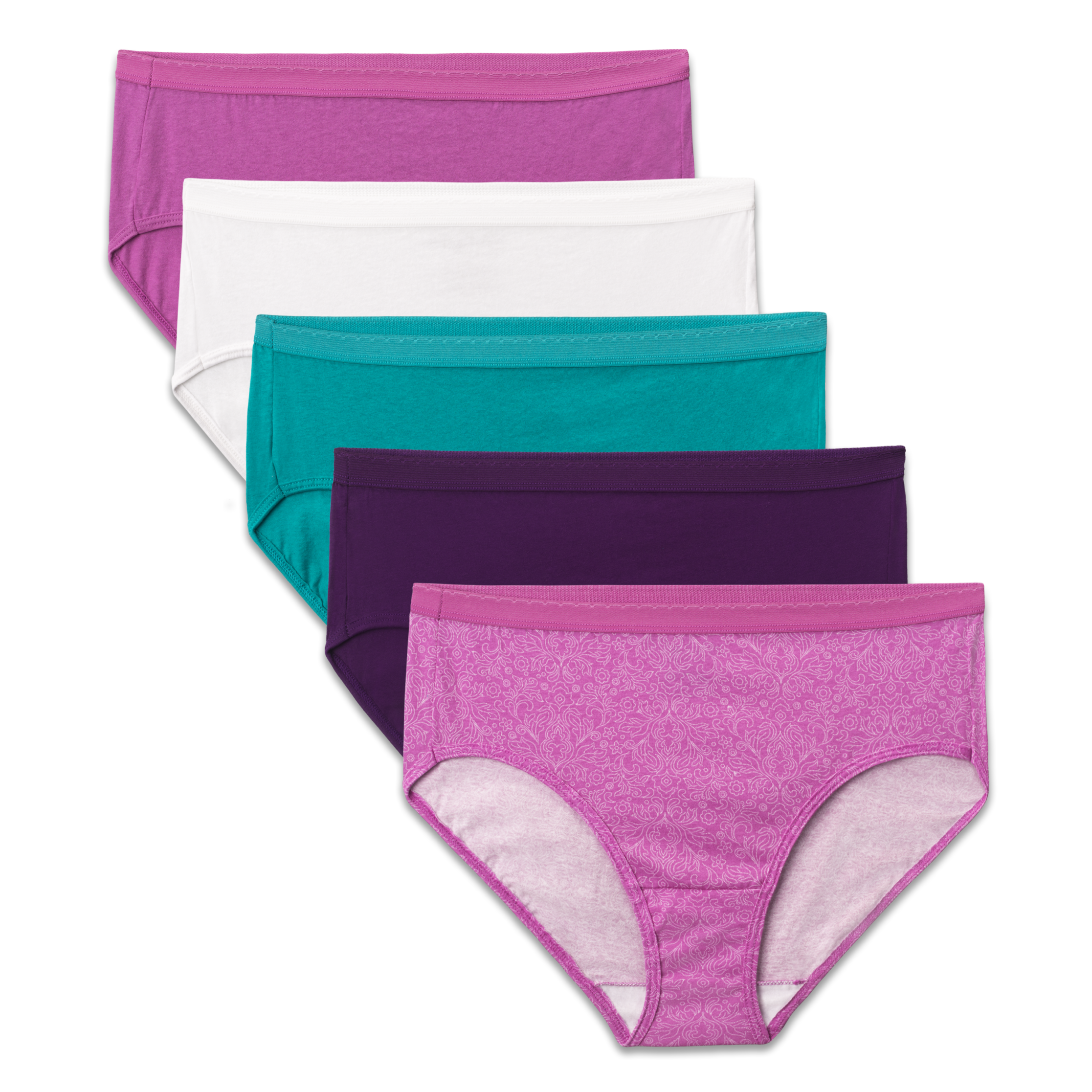 Fit For Me By Fruit Of The Loom Women's 5 Pack Hipster - Panties (2232x2768), Png Download