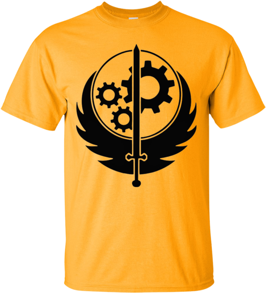Brotherhood Of Steel G200 Gildan Ultra Cotton T-shirt - Fallout Bos Logo (1024x1024), Png Download