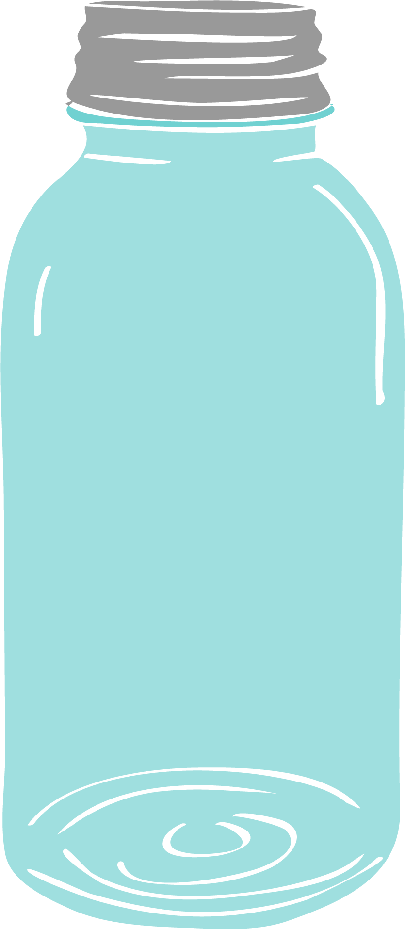 Mason Jar Clipart Water Container (892x1950), Png Download