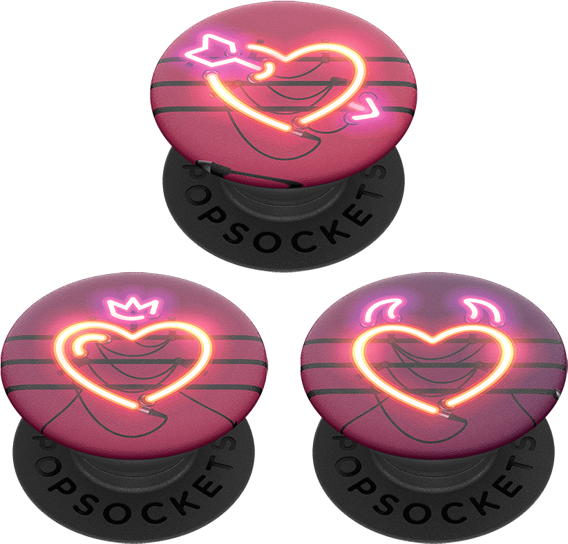 Popminis Neon Hearts - Illustration (1000x966), Png Download