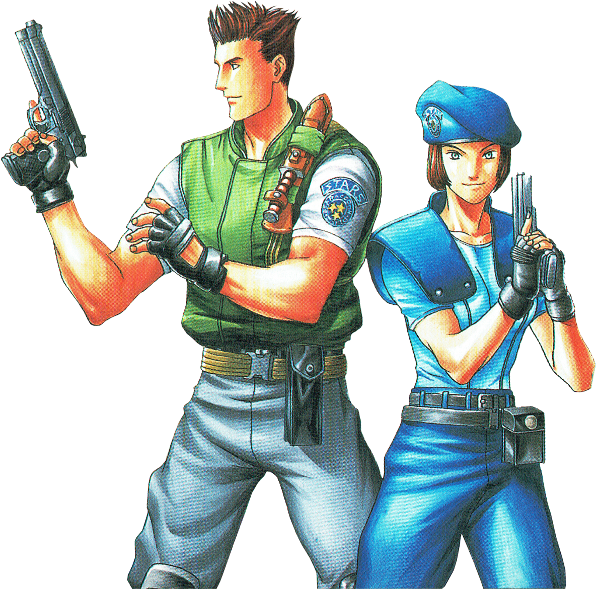 “ Artwork Of Chris & Jill, From Resident Evil - Revolver (1280x1177), Png Download