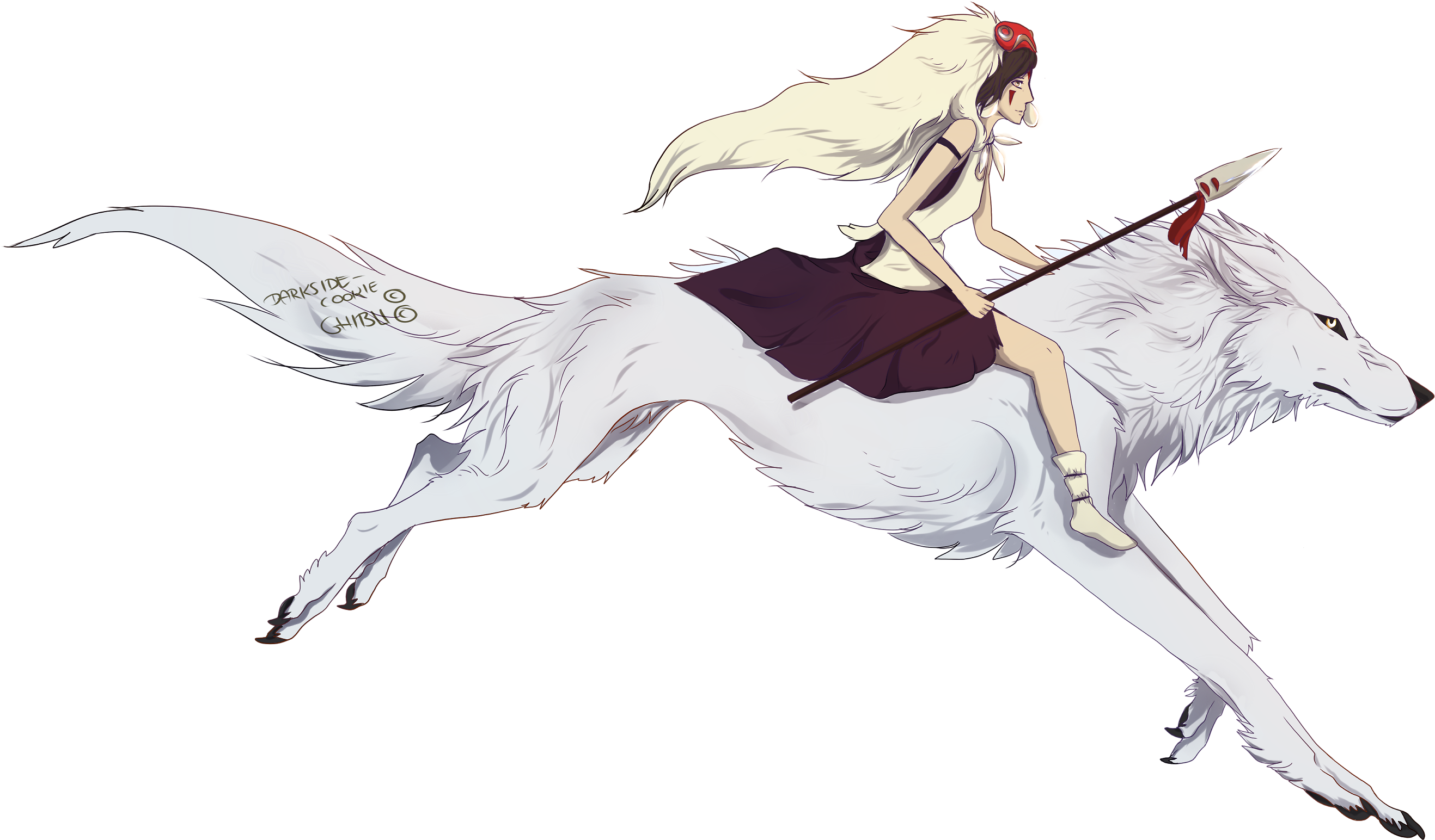 Reklama - Princess Mononoke No Background (2726x1632), Png Download