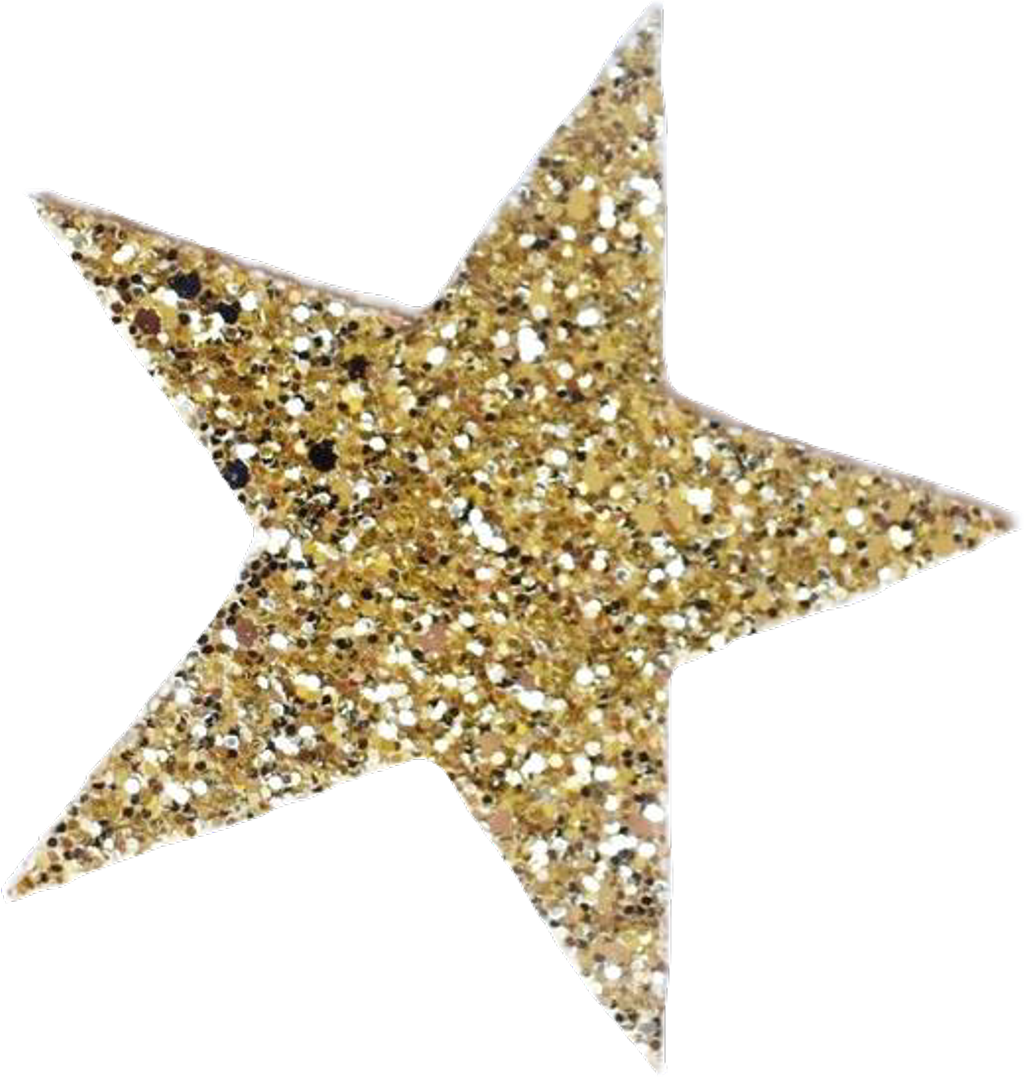 #gold Sparkly Star #freetoedit - Gold Sparkle Star Png (1024x1077), Png Download
