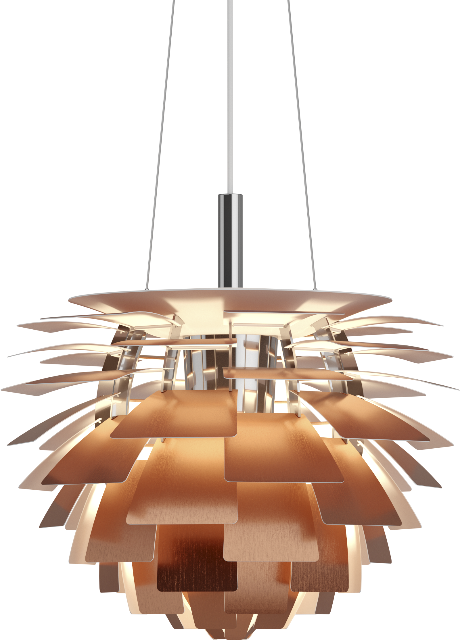 Ph Artichoke Cobber 480 02a 2 5 - Ph Artichoke Brushed Brass Lamp (3000x3000), Png Download