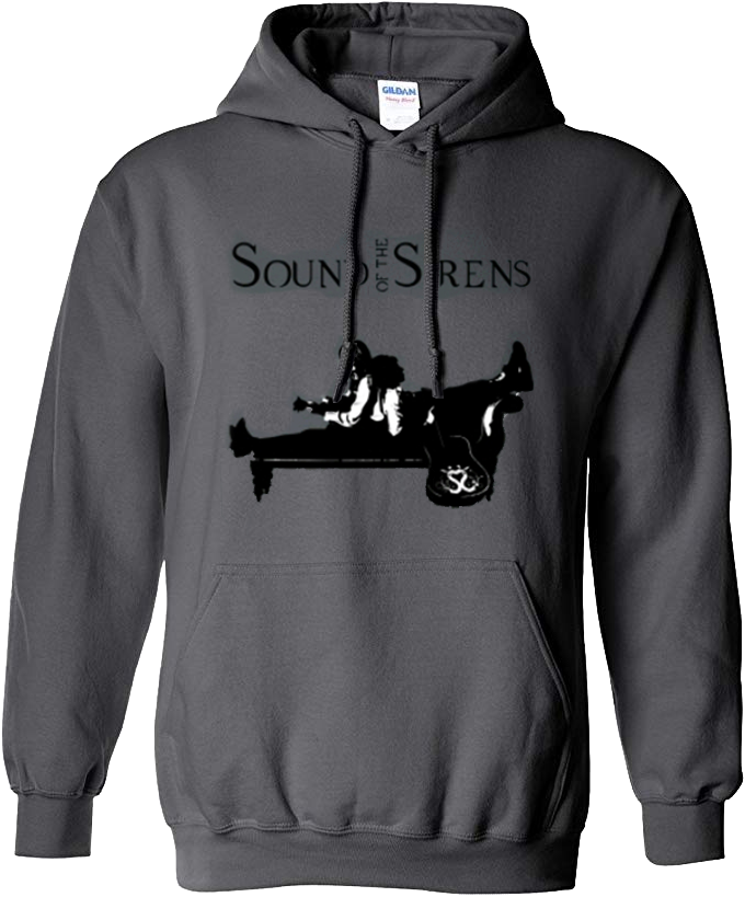 Grey Silhouette Pullover Hoodie £25 - Charcoal Gray Hoodie Gildan (900x900), Png Download