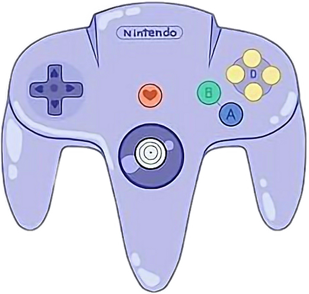 #nintendo #blue #console #gaming #game #aesthetic - Game Controller (1024x975), Png Download