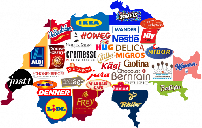 Ch-logos - Switzerland Map With States (700x444), Png Download