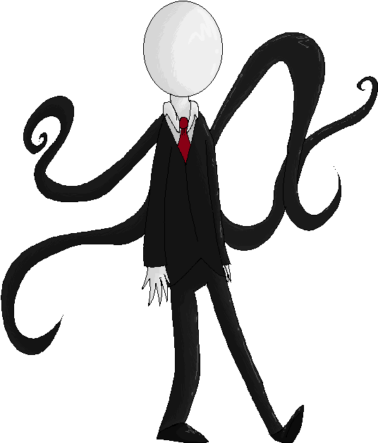 Slenderman Clipart Goanimate - Slenderman Cartoon Png (758x678), Png Download