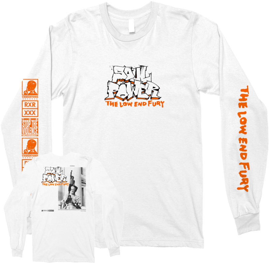 Soul Power "the Low End Fury" White - Long-sleeved T-shirt (900x900), Png Download
