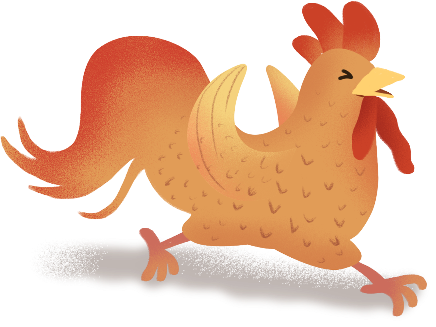 Hand Drawn Illustration Rooster Chicken Png And Psd - Rooster (2000x2000), Png Download