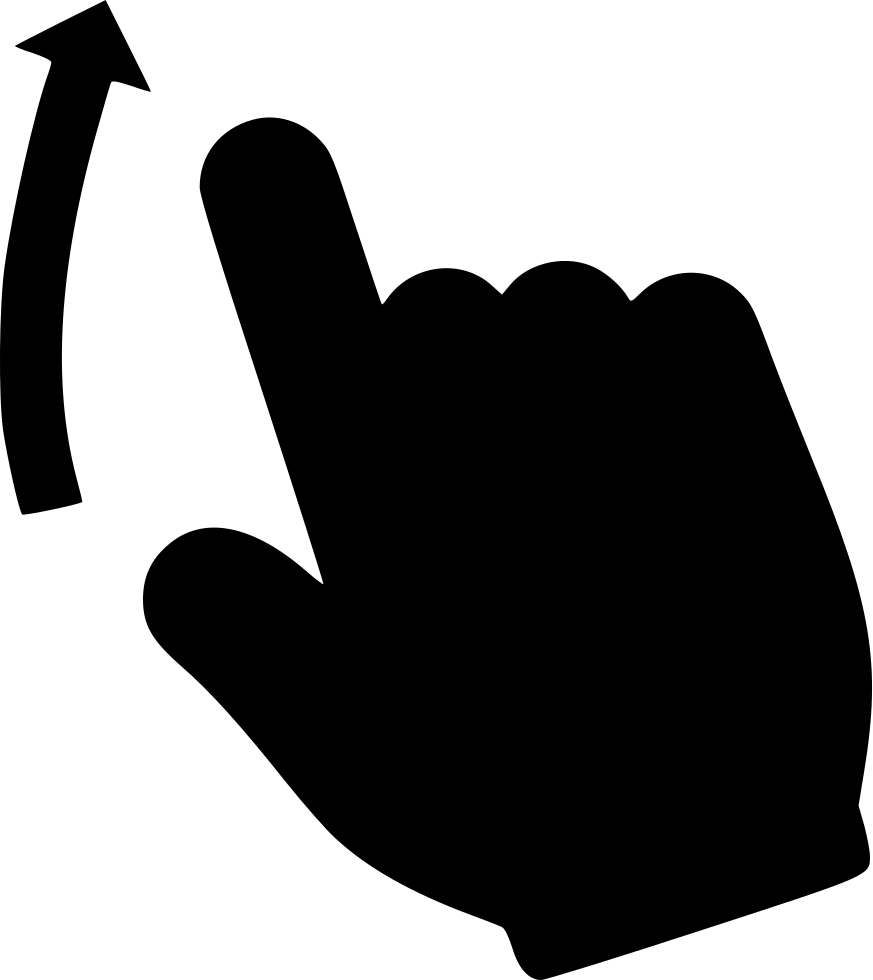 Swipe Up Comments - Swipe Left Vector (873x980), Png Download