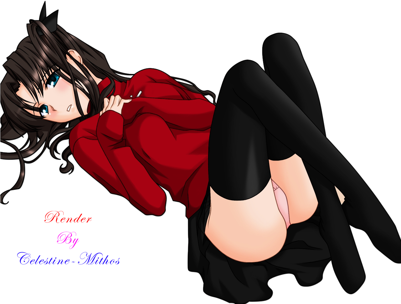 Direct Link To This Image File - Fate Rin Tohsaka Render (1280x999), Png Download