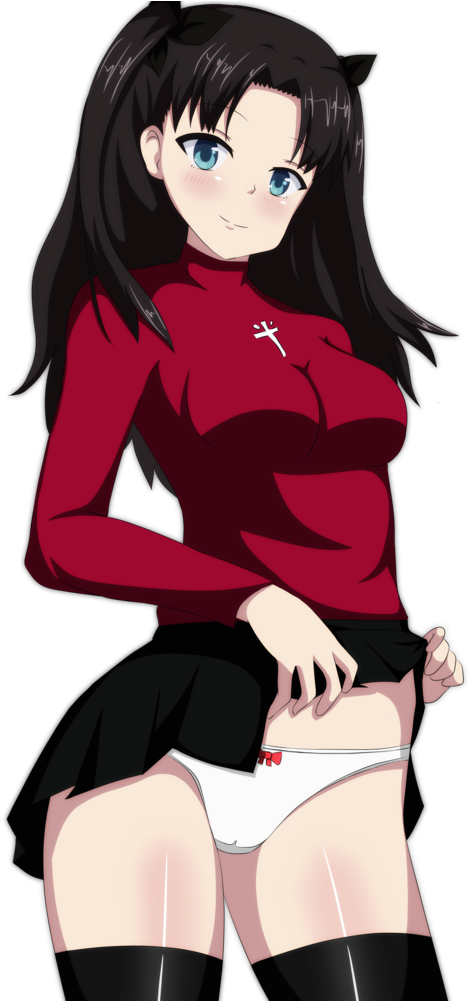 Tohsaka Rin - Anime (707x1000), Png Download