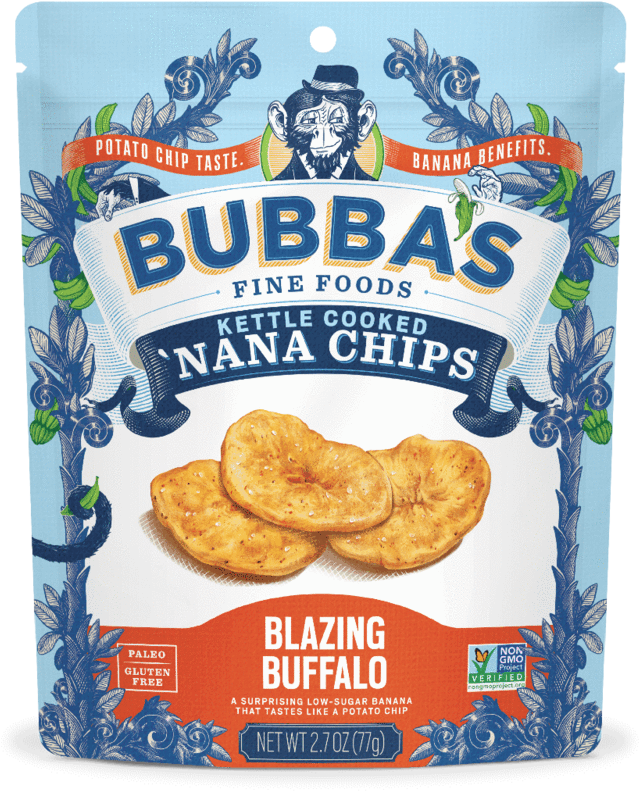 Bubba's Blazing Buffalo Paleo, Grain Free Banana Chips - Food (800x800), Png Download