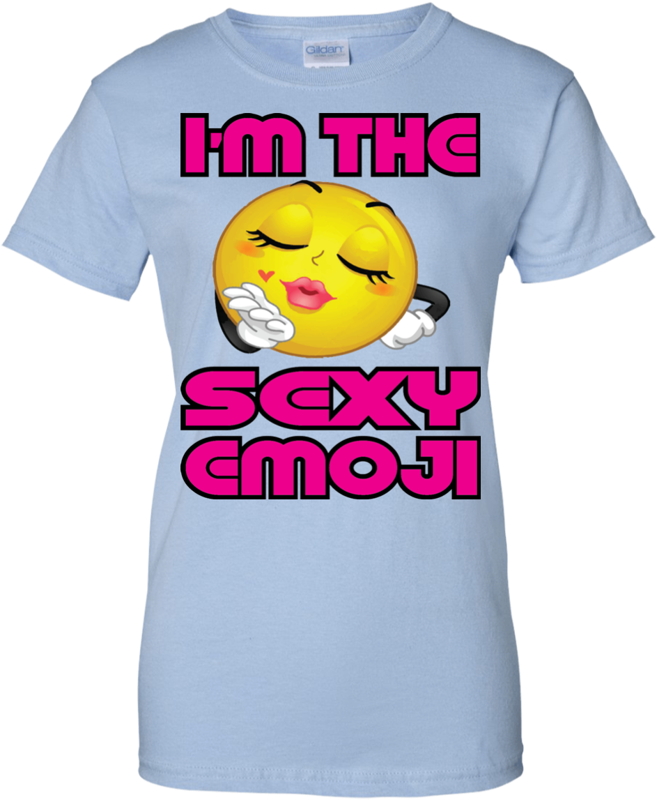 Sexy Emoji Ladies' 100% Cotton T-shirt - T-shirt (1155x1155), Png Download