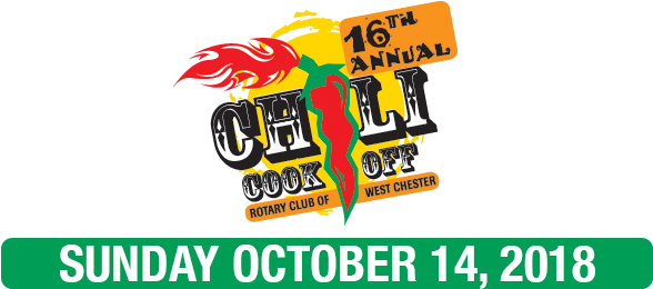 West Chester Chili Cook-off Sponsored By The Rotary - West Chester Chili Cook Off 2018 (608x278), Png Download