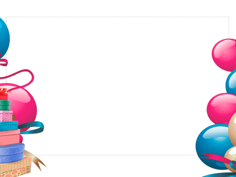 Foto De Cumple Con Globos Rosas Y Azules Sunshine, - Party (800x600), Png Download