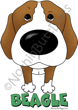 Big Nose Beagle Dark Colored T-shirts - Color (300x400), Png Download