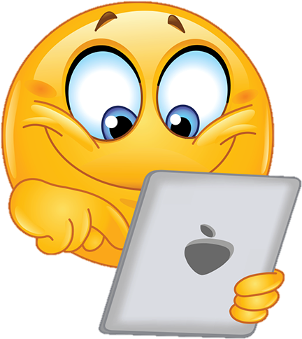 Tablet Smiley - Emoji Tablet (500x500), Png Download