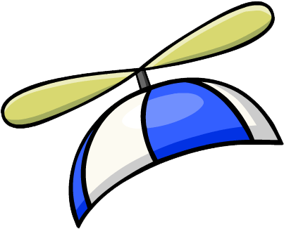 Blue Propeller Cap - Propeller Hat Clipart (427x336), Png Download